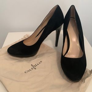 Cole Haan Chelsea High Pump - Black Suede - Size 10
